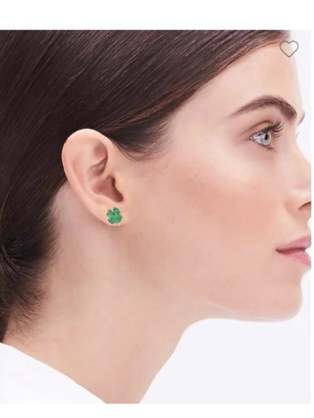 J.Crew Factory Shamrock Four Leaf Clover Stud Earrings NEW